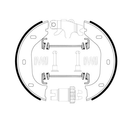 Brake Shoe Set, parking brake (0 204 113 801)