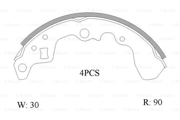 Brake Shoe Set (0 986 AB0 850)