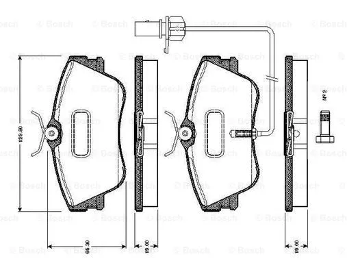 Brake Pad Set, disc brake (0 986 TB2 028)
