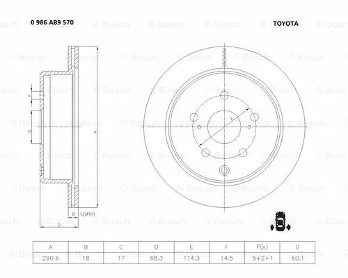 Brake Disc (0 986 AB9 570)