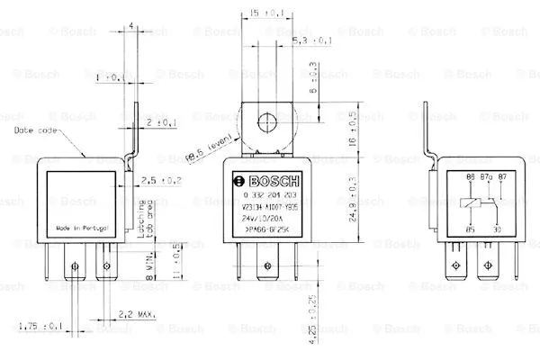 Relay, main current