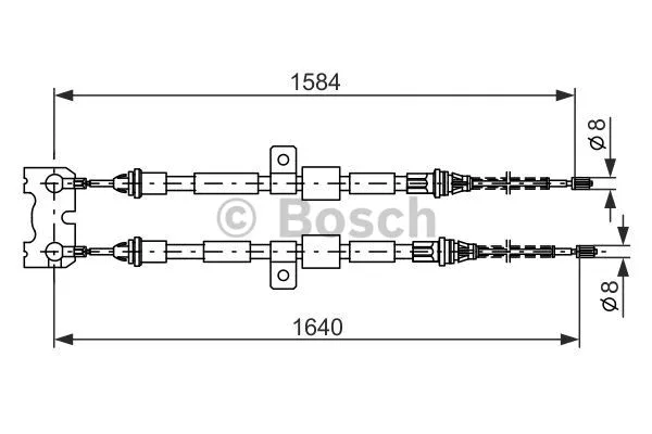 Cable Pull, parking brake (1 987 477 345)