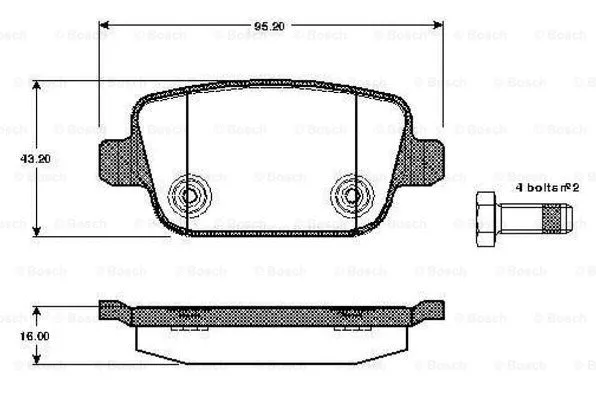 Brake Pad Set, disc brake (0 986 TB2 984)