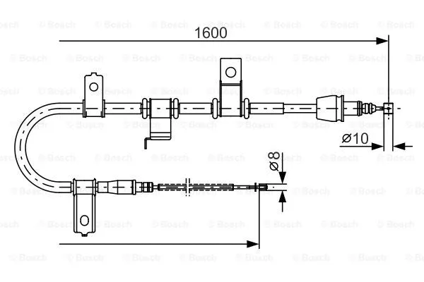 Cable Pull, parking brake (1 987 482 073)