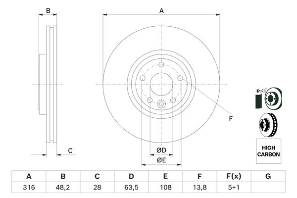 Brake Disc (0 986 479 E62)