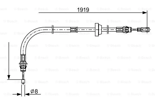 Cable Pull, parking brake (1 987 482 710)