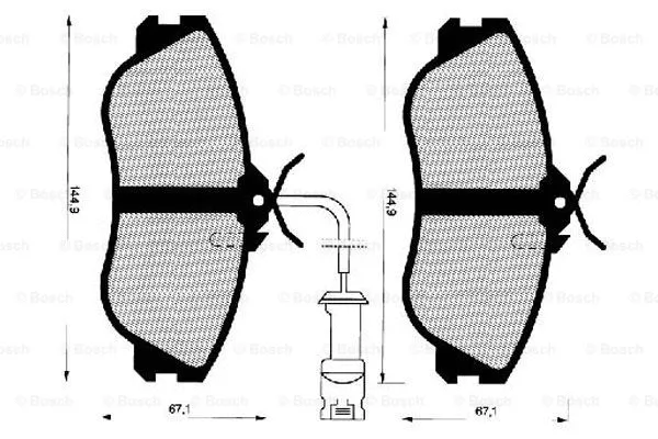 Brake Pad Set, disc brake (0 986 466 695)