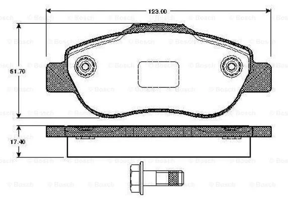 Brake Pad Set, disc brake (0 986 TB2 879)