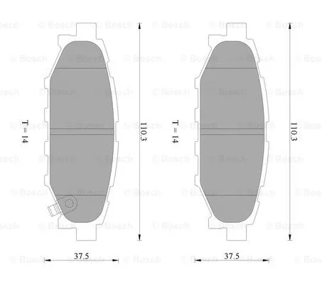 Brake Pad Set, disc brake (0 986 AB2 263)