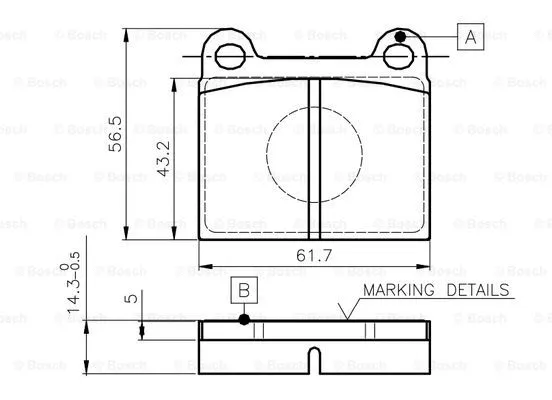 Brake Pad Set, disc brake (0 986 TB2 470)