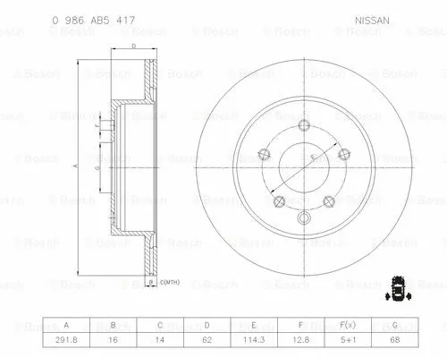 Brake Disc (0 986 AB5 417)