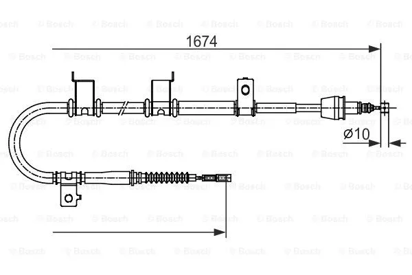 Cable Pull, parking brake (1 987 482 714)