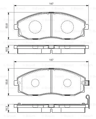 Brake Pad Set, disc brake (0 986 495 065)