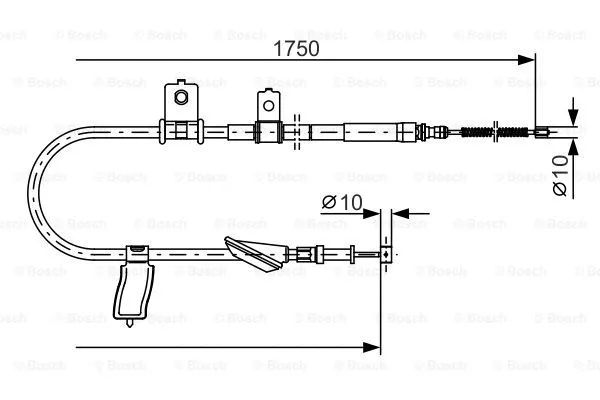 Cable Pull, parking brake (1 987 482 351)