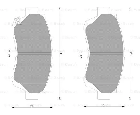 Brake Pad Set, disc brake (0 986 AB2 068)