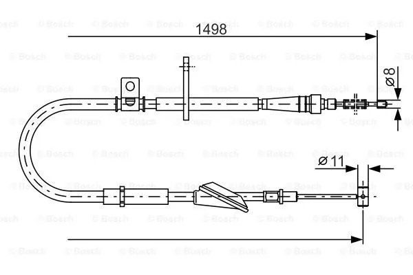 Cable Pull, parking brake (1 987 477 772)