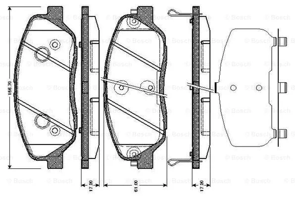 Brake Pad Set, disc brake (0 986 TB3 002)