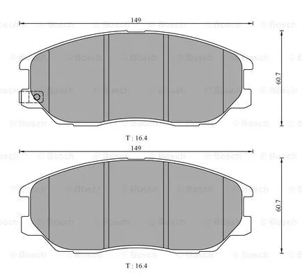 Brake Pad Set, disc brake (0 986 AB3 055)