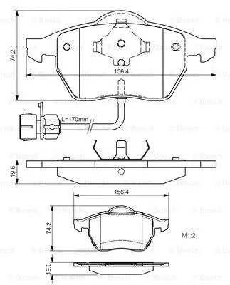 Brake Pad Set, disc brake (0 986 495 024)