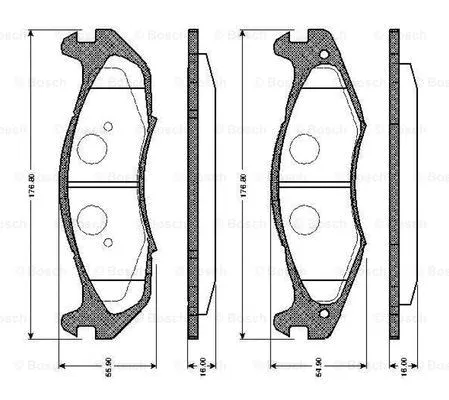 Brake Pad Set, disc brake (0 986 TB2 253)