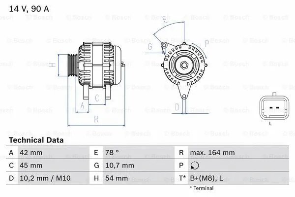 Alternator (0 986 082 810)