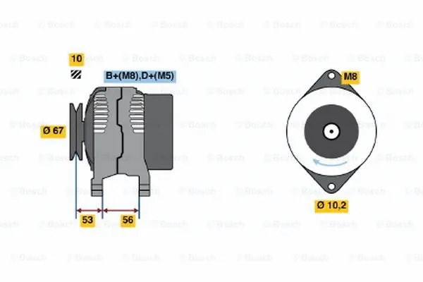 Alternator (0 123 100 002)