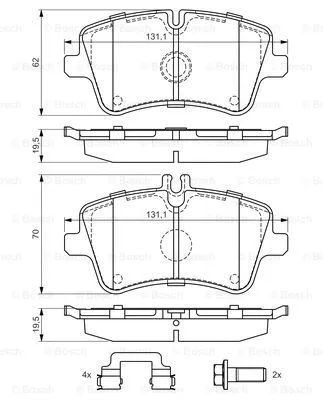 Brake Pad Set, disc brake (0 986 494 607)