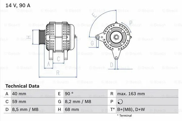 Alternator (0 986 040 330)