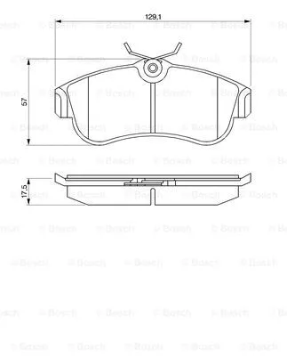 Brake Pad Set, disc brake (0 986 461 147)