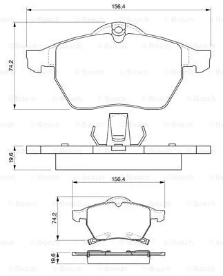 Brake Pad Set, disc brake (0 986 424 488)