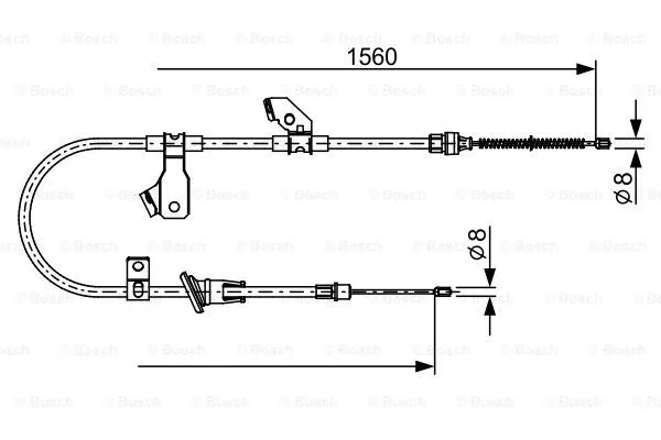 Cable Pull, parking brake (1 987 482 626)