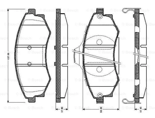 Brake Pad Set, disc brake (0 986 TB2 172)