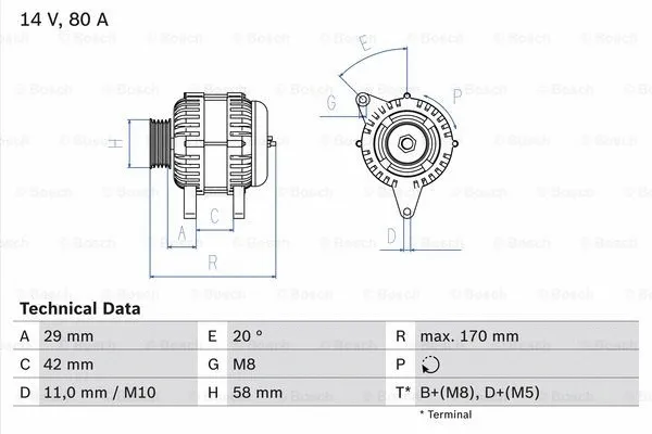 Alternator (0 986 081 000)