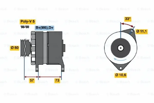 Alternator (0 986 037 170)