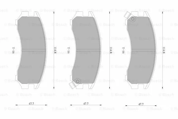 Brake Pad Set, disc brake (0 986 AB9 026)
