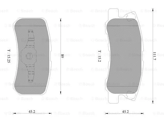 Brake Pad Set, disc brake (0 986 AB1 130)