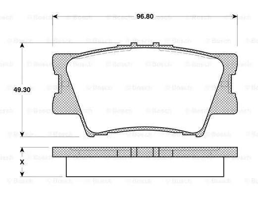 Brake Pad Set, disc brake (0 986 TB3 118)