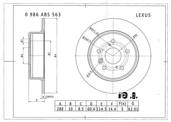 Brake Disc (0 986 AB5 563)