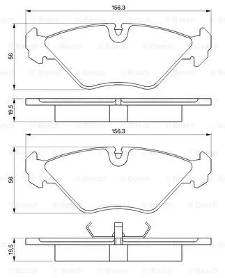 Brake Pad Set, disc brake (0 986 461 766)