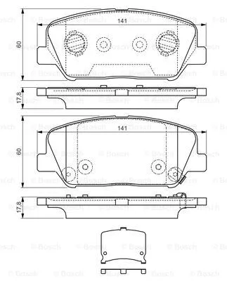 Brake Pad Set, disc brake (0 986 TB3 198)