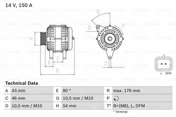 Alternator (0 986 047 360)