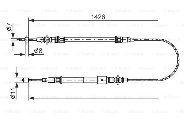 Cable Pull, parking brake (1 987 482 140)