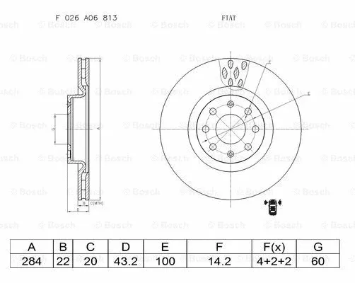 Brake Disc (F 026 A06 813)