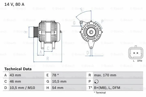 Alternator (0 986 049 410)