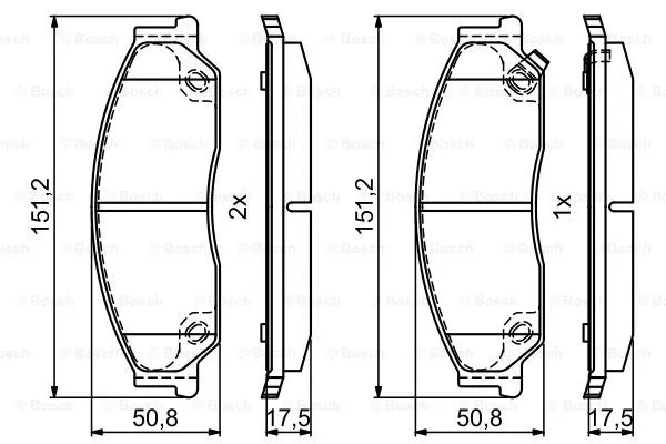 Brake Pad Set, disc brake (0 986 495 402)