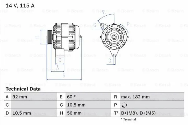 Alternator (0 986 041 120)