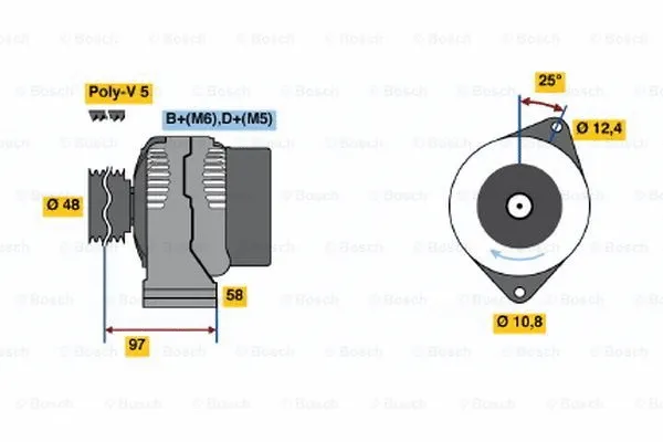 Alternator (0 986 044 621)