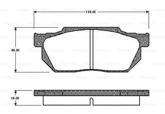 Brake Pad Set, disc brake (0 986 TB2 102)