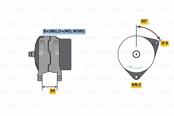 Alternator (0 986 080 820)