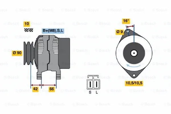 Alternator (0 986 045 521)